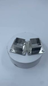 2PCS/SET Thickened Stainless Steel Flange 25/30mm Support Towel bar square Bottom