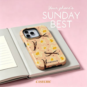 Potdemiel | Muted Floral Sketch For Case For iPhone 17 16 15 Pro Max TPU Anti-Scratch Outer Shell Raised Screen CaseChic