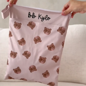 [SG Seller] Custom Name Wet Bag | Waterproof Baby Diaper Bag | Kids Organiser Bag | Childcare Bag