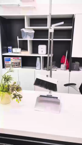 Penyapu Dan Penyodok 4in1 Rotatable Foldable Broom Dustpan Set Outdoor Sweeper Broom Set