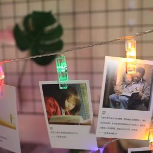 🇸🇬🔥SG STOCK🔥 3M 20PCS LED Photo Clips String Light Fairy Twinkle Wedding Party Christmas Deco Home