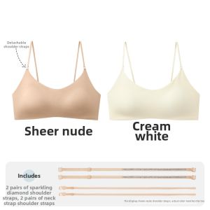 LUCKMEEY | Seamless Strap Thin Wirefree Side Smoothing Bra