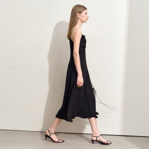 AMII | Minimal One-Shoulder Fitted Mid-Length Invisible Zipper A-Line Dress