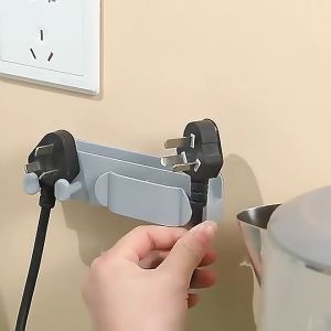 Cable Organizer Phone Holder Plug Storage Wall Mounted Multifunction Plug Charging Holder Charge