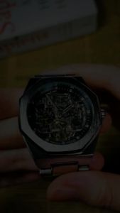 Forsining | Forsining Silver Automatic Watch Men 3D Diamond Dial Irregular Tourbillon Skeleton Mechanical Wristwatches Luminous Hands Clock