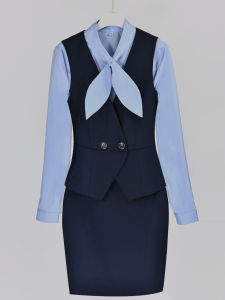 Autumn Winter Womens Suit Set Fashionable High End Personality Hotel Front Desk Work Uniform Professional Clothing for College Students