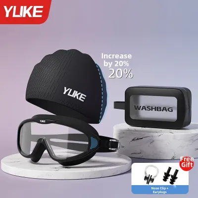 YUKE | Waterproof Comfortable Ear-Protection Swim Cap for Adults and Kids Long Hair
