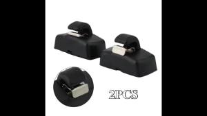 2PCS Universal Car Sun Visor Clip Hook Retainer Black ABS Plastic Sunvisor Clips Holder Easy Install Anti-Rattle
