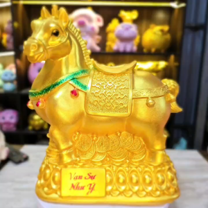 Ngựa như ý tiết kiệm KT 31x29cm thạch cao ống heo ống tiết kiệm đựng tiền heo đất