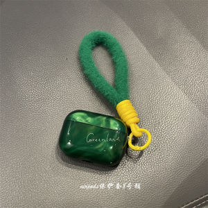 Simple Gradient Green English Apple AirPods Protective Case Compatible with 1st 2nd 3rd Generation Headphones Hard TPU Shell