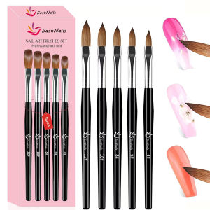 ชุดแปรงตกแต่งเล็บ5ชิ้นเครื่องมือออกแบบศิลปะตกแต่งเล็บพู่กันเจลเล็บ