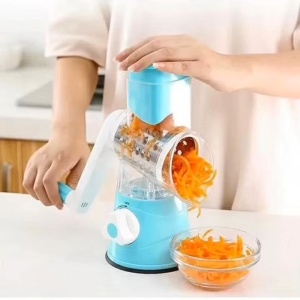1Pc Hand Cranked Rotary Drum Vegetable Cutter Food Grade Stainless Steel Slicer Shredder Grater Machine