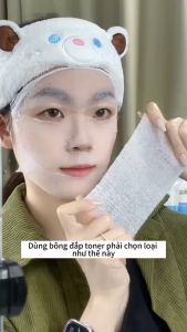 Bông Trang Điểm Co Giãn Tự Nhiên Đắp Lotion Mask Cấp Ẩm Bông Cotton Mỏng Dễ Dàng Kéo Dãn Ôm Mặt Mỏng Mịn Dễ Sử Dụng