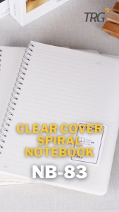 TRG Buku Tulis Catatan A5 Bookpaper Motif Ruled Dotted Grid Plain NB-83 - Clear Cover Spiral Notebook TRG