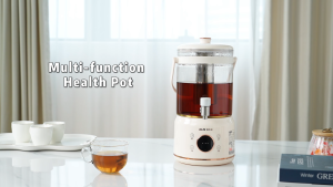 3L Health Pot Electric Kettle Flower Tea Barrel With Faucet High Borosilicate Glass Split Design Stew and Boil Integrated Teapot Multi-function Kettle Household Camping Office