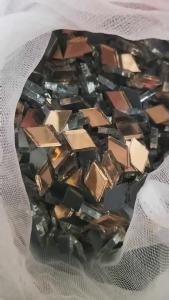 100g Glass Mirror Mosaic Tiles Bulk Diamond Shape DIY Craft Handcrafted Accessory Home Wall Artwork Decor Supplies Arte