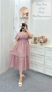 TASYA DRESS//DRESS SMOKE PENDEK//DASTER ANNISA TERBARU RAYON PREMIUM