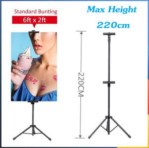 ขาตั้งป้ายโฆษณา ปรับความสูงได้ แสดงป้ายได้ 2 ด้าน ขาตั้งโปสเตอร์ ป้ายต้อนรับ ป้ายแนะนำ ขาตั้งป้ายโฆษณา ขาตั้งฟิวเจอร์บอร์ด ขาตั้งป้ายพลาสวูด ฟิวเจอร์บอร์ดbunting stand ปรับระดับได้ วางป้ายได้2ด้าน สีดำ Matte