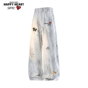 CHARLES JANGS HAPPY HEART | Printed Tie-Dye Breathable Mens Casual Pants