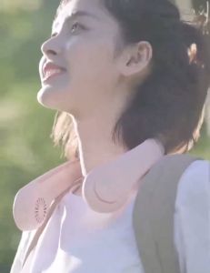 Quạt Đeo Cổ USB Mini Tích Điện Không Cánh Tiện Lợi Có 3 Cấp Độ Gió Dáng Thể Thao Dung Lượng Pin Lớn 4000mAhm Quạt đeo cổ siêu mát Quạt điện mini