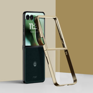 szhaiyu | Clear Slim Thin Phone Case For Motorola MOTO Razr 70 60 50 Ultra Thin Electroplated Transparent Hard PC Shockproof Cover