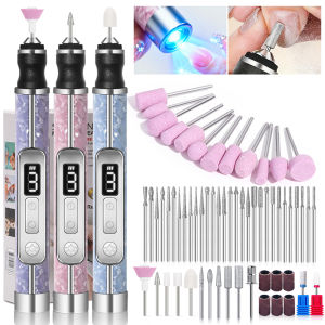 LINMANDA 2 In 1 Nail File with Nail Lamp Portable Nail File Set Nail And Pedicure Tools Suitable for Nail and Toenail Repair