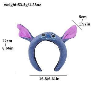 1PC/2PCS Plush hair hoops modeled after Disney animated characters Stitch and his girlfriend Angel