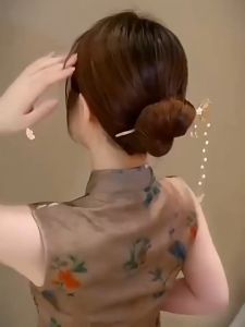 Chinese Style Hairpin Women Metal Vintage Flower Tassel Ancient Style Hairpin Hanfu Chinese Hair Stick Pin Hair Accessories Retro Chinese Style Tassel Hair Clip For Women Hair Stick Pins Flower Handmade Hairpins Charm Jewelry Accessories Hair Ornaments