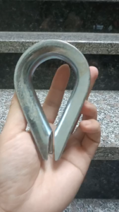 Vòng lót dây cáp Ø20mm thép mạ sáng - phụ kiện cố định dây bền đẹp - chiều dài 11cm rộng 7cm - chống gỉ dễ lau chùi - phù hợp cho nhiều loại dây