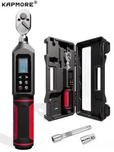 KAPMORE Digital Torque Wrench 0.15-100 N.m 2% Accuracy Preset &amp LED/Buzzer Alerts for Bike Motorcycles Automotive Wrench Tool