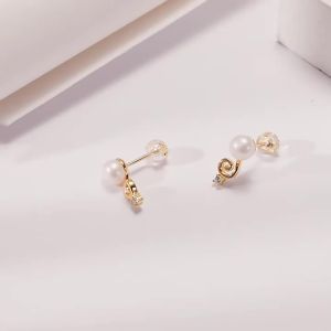 S925 Freshwater Pearl Earrings 5-6mm