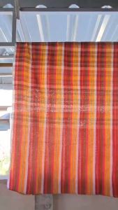 ผ้าขาวม้าคาดเอว เย็บริม ลายสก๊อตสีสดใส ขนาด 90x150 CM ผ้าทอมือ