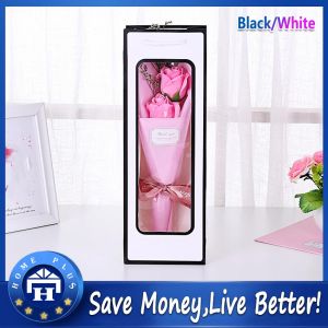 【Local delivery】 Ins Visiable Bags Drink Carries Cover Solid Paper Bags Christmas Gift for Wine Flower Gift Packing Party Festival Gift Package Paper-Wine-Bag