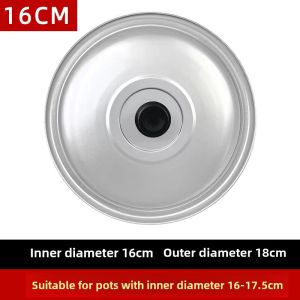 Aluminum Pot Cover Old-Fashioned Aluminum Cover Home Steamer Frying Pan Lid Thickened Universal Pure Aluminum Flat Lid Large Size 16-40cm