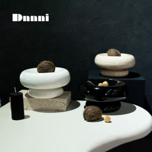 Dnnni Antique style ceramic fruit tray Home living room Coffee table cabinet Storage Fruit tray Snack tray coffee table high-end sense niche