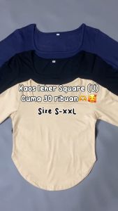Squareneck Sleeve Shirt Blouse Polos