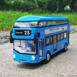 Double Layer Alloy Bus Toy Car Simulated School Bus Public Transport Bus Toy with Sound And Light Features Large Size Collectible Model