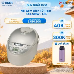 Nồi Cơm Điện Tử Tiger JAX-S18W (1.8L)