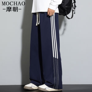 Quần Dài Nam American Style Slim Fit Polyester Cotton Striped Casual Pants Spring Autumn Loose Straight Leg Sport Long Pants