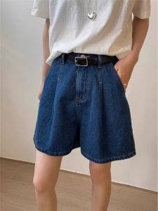 Loose Casual Wide Leg Jeans High Waist Shorts fashionDesign Summer Cool Feeling Wash Denim trousersVersatile for Casual Wear