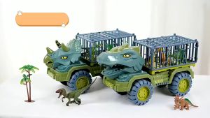 Mega Dinosaur Car Truck Telur Jurassic With 3 pcs Dinosaurs and Egg