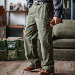 กางเกงทรงคาร์โก้คลุมเข่าทำให้ดูเก่าแบบซักด้วยน้ำได้ยี่ห้อ Hailan AMEI กางเกงลำลองมีกระเป๋าหลายช่องสไตล์อเมริกันแนววินเทจสำหรับผู้ชาย
