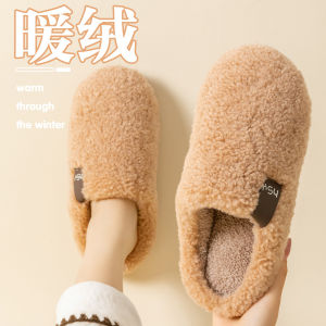 Dép Bông Ấm Mùa Thu Đông Cho Cặp Đôi Đi Trong Nhà Dép Bông Lông Cừu Chống Trượt Ấm Áp Cho Nam Và Nữ Dép Cotton Lót Lông Cừu JIFANPAUL