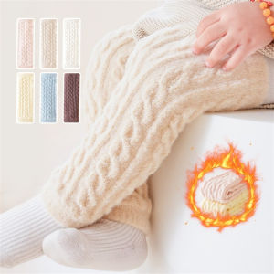 Thicken WARM เข่า Pads สําหรับชายหญิงฤดูหนาวเด็กใหม่ขาอุ่นทารกแฟชั่นถักเท้าหญิง Warmming อุปกรณ์เสริม