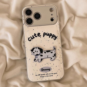 Leiland White Spot Dog Phone Case for Honor 400 300 Ultra Cute 200 pro Cartoon 90/80 Creative 70/60 Se Leather X50 Premium Feel Magic5 Womens Style Anti-Fall
