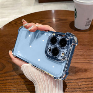 With Camera Glass Luxury Plating Space Shield Casing For iPhone 16 15 14 13 12 11 Pro Max 15 14 Plus X XS MAX XR Phone Case Transparent Shockproof Clear Hard Back Cover