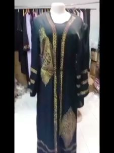 ( A ) Abaya Dress burqa abu Dubai Maxy Dress Turkey Lace Womens Clothing Arabic dress plain dubai lace embroidery