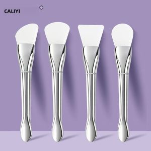 Cọ Mặt Nạ Silicon 1/4 Chiếc Đầu Mềm Và Dụng Cụ Cạo Hai Trong Một Dùng Cho Mặt Nạ Bùn Dụng Cụ Chăm Sóc Da Mặt Tự Làm