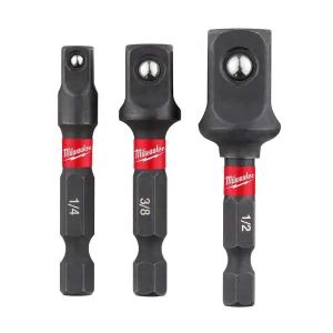Milwaukee Socket Adapter SHOCKWAVE Impact Duty 1/4 in. Hex Shank Socket Adapter Set (3-Piece)