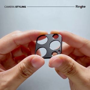 Kiểu dáng máy ảnh Ringke Tương thích với iPhone 15 Pro Khung nhôm bảo vệ ống kính máy ảnh